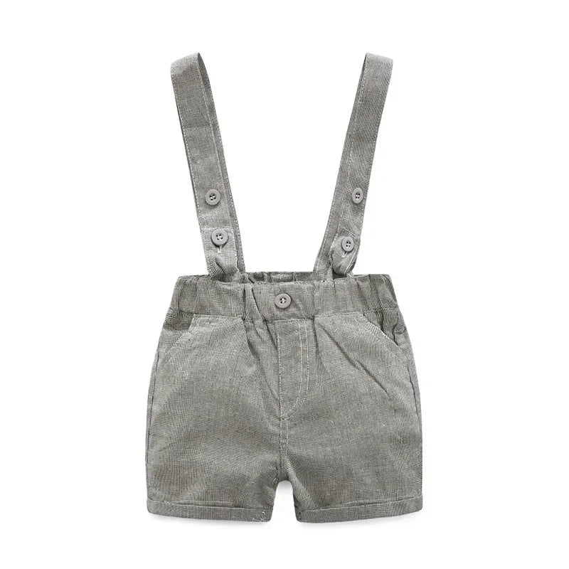 Kids Boys Formal Birthday Outfit Suit Toddler Gentleman Wedding White Shirt 1-7 Years Baby Pants Boys Ceremony Outfits