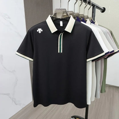 Luxury fashion brand summer designer new exquisite embroidered polo shirt personalized men's comfortable breathable short sleeve