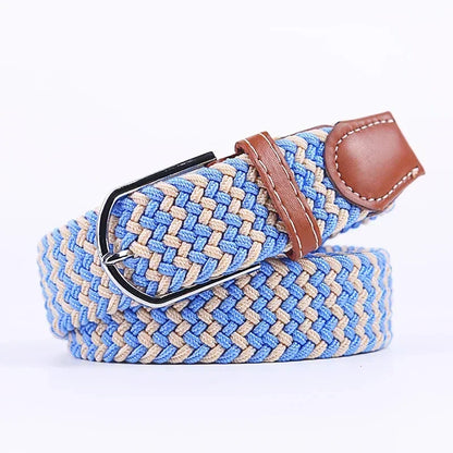 Women's Belt Fashion Casual Woven Elastic Belt Outdoor Sports Military Tactical Strap Climbing Work Belt Unisex Jeans Pants