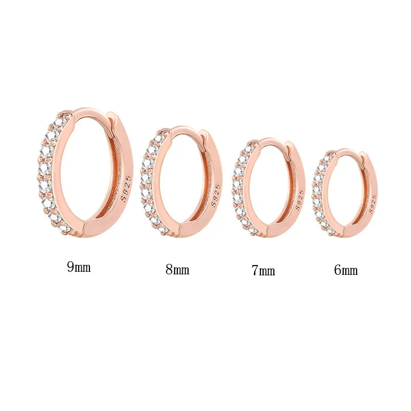 925 Sterling Silver Earrings For Women/Men Small Hoop Earrings Ear Bone aros Tiny Ear Nose Ring Girl aretes ear hoops A30