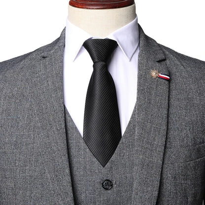 S-6XL Jacket Vest Pants Casual Plaid Retro Business Men's Suit 3Pcs or 2Pcs Set Groom Wedding Dress Blazer Waistcoat Trousers