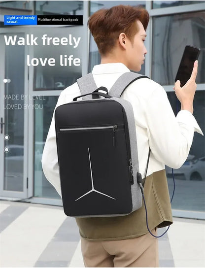 New Anti-theft USB Waterproof Hard Case Travel Smart Laptop Motorcycle Backpack Man EVA Fashion Business Men's Shell Backpack