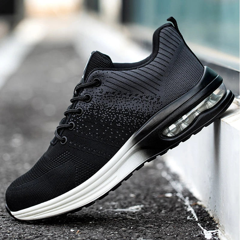 Air Cushion Safety Shoes Men Steel Toe Security Protection Shoes Puncture-Proof Sport Work Shoes Boots Construction Shoes