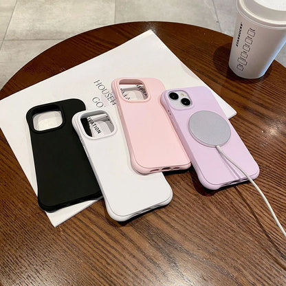 Magnetic Wireless Charging Phone Case For iPhone 16 Pro Max 17 Air 15 13 14 12 11 Pro Case Silicone For Magsafe Protection Cover