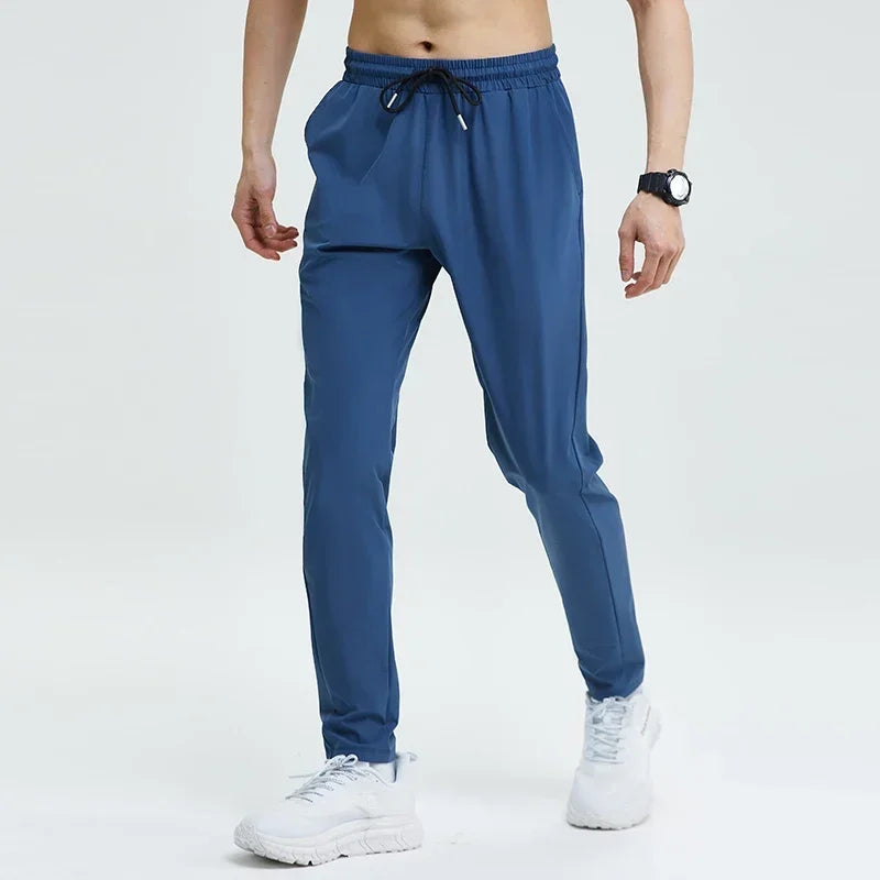 New Pencil Pants Tight Jogging Casual Mens Running Breathable Quick-Drying Ice Silk Outdoor Gym Sports Fashion Fitness Pant