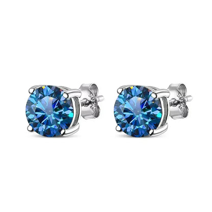 Moissanite Earring S925 Sterling Sliver Plated with 18k White Gold Earring for Women Man Sparkling Fine Jewelry