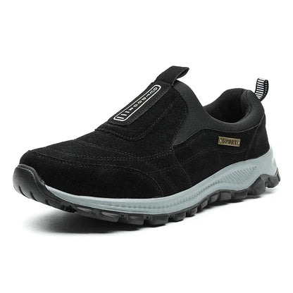 Outdoor Hiking Shoes Men Sneakers Slip on Casual Men Shoes Breathable Suede Leather Shoe Anti-skid Walking Shoes Footwear