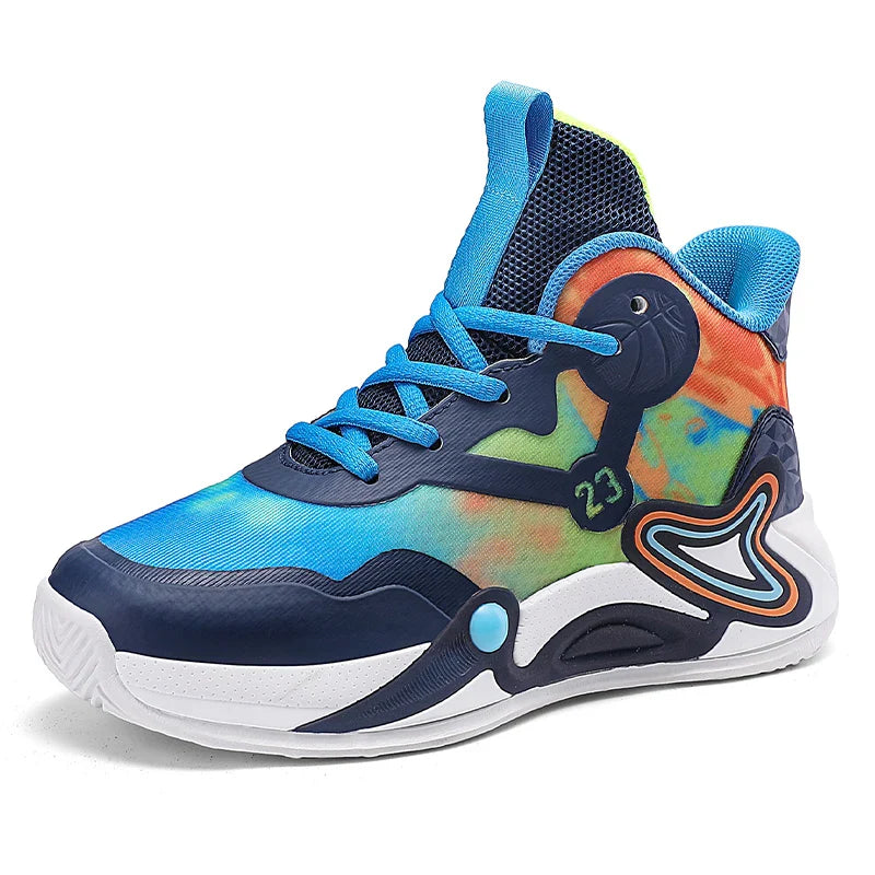 Children Basketball Shoes Breathable Mesh Boys Fashion Sneakers Girls School Sport Shoes Kids Casual Trainers Outdoor Athletic