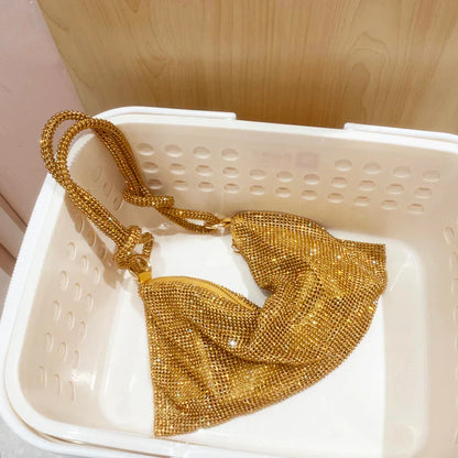 luxury Designer hobo shoulder bag handmade Shining Rhinestones Evening clutch Bag Purse Crystal Purses and handbag Hobo Bags
