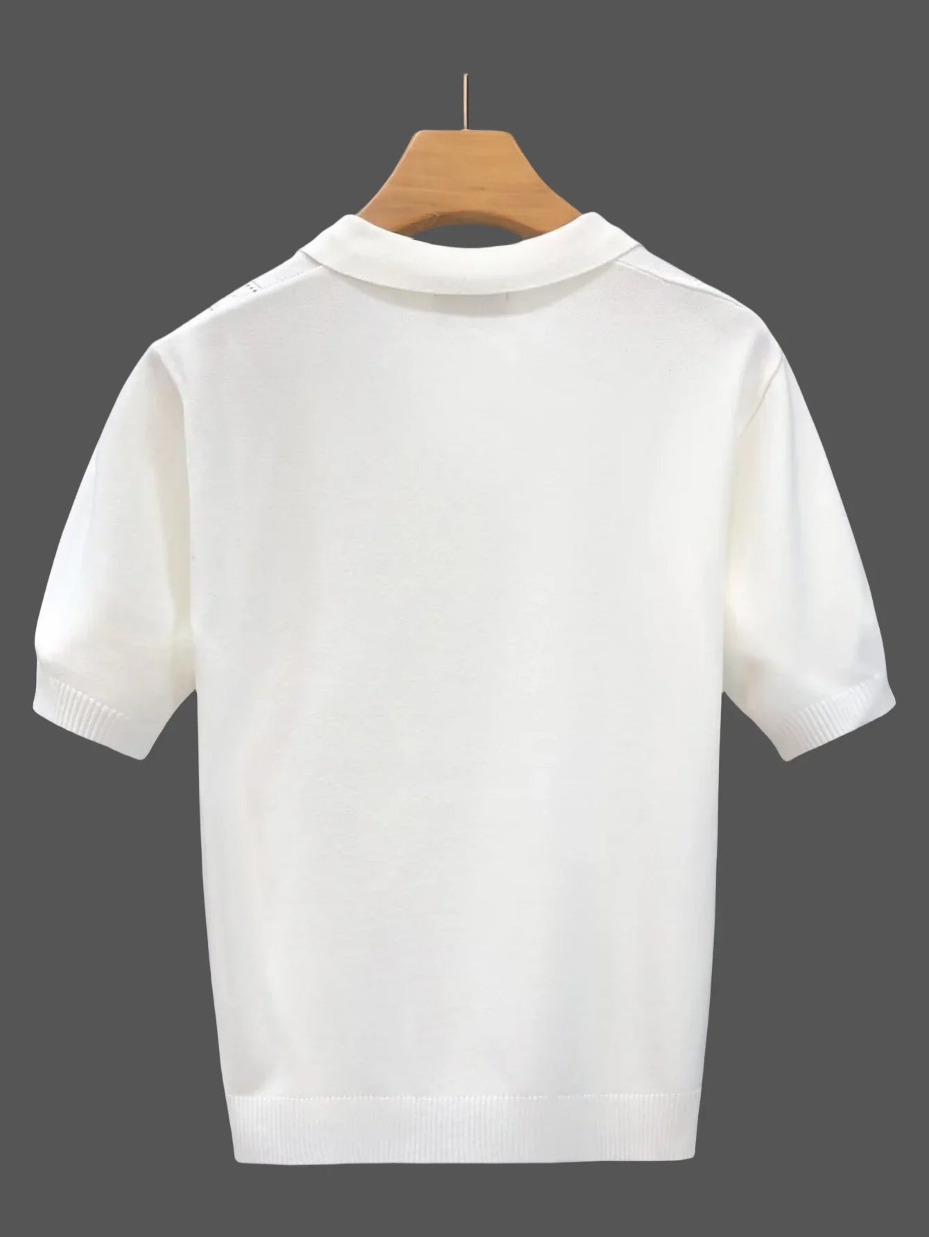 Wholesale Men Summer T-shirt Thin Knitted Ice Silk Short Sleeve 2025 New Youth Luxury Style Lapel Short-sleeved POLO Shir
