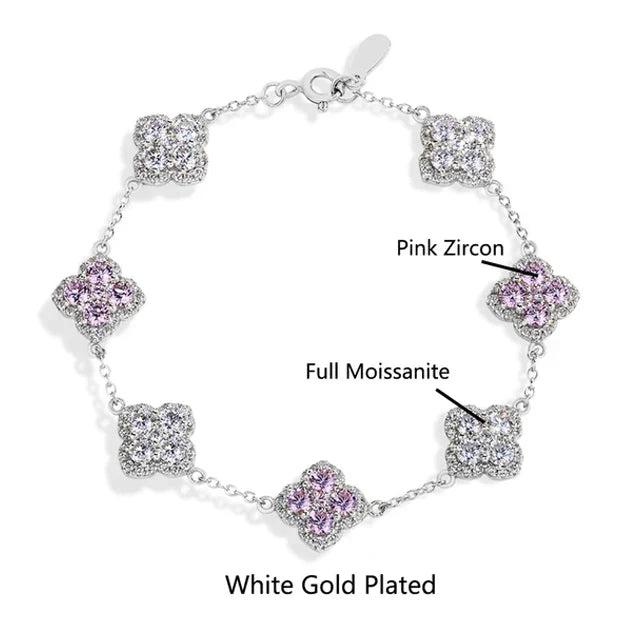S925 Sterling Silver Full Moissanite Bracelets D VVS1 Lab Diamond for Women 18k Gold Plated Engagement Jewelry Gift