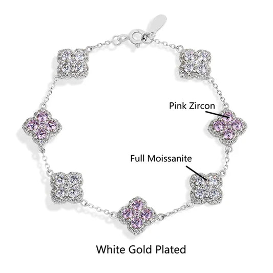 S925 Sterling Silver Full Moissanite Bracelets D VVS1 Lab Diamond for Women 18k Gold Plated Engagement Jewelry Gift