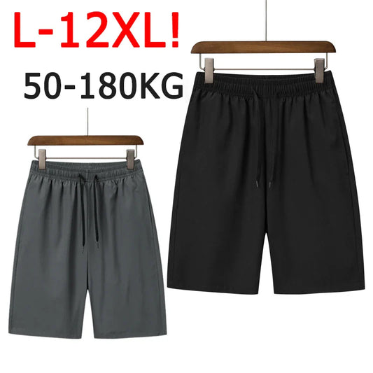 Men's Shorts Plus Size 50-180kg 10XL 11XL 12XL Breathable Comfort Short Pants Summer Male Oversize Trouser Big Size Men Clothing