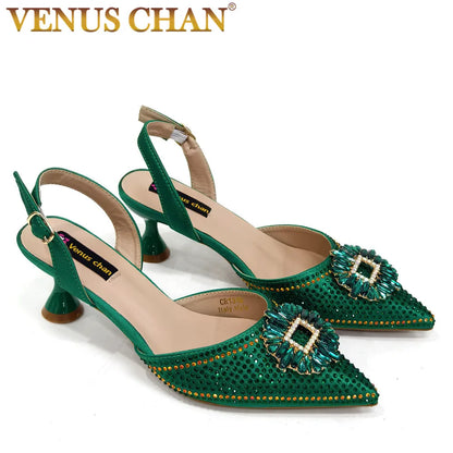 Sandálias Femininas Nigerianas de Alta Qualidade Estilo Italiano Sandálias Africanas Femininas Marca de Grife Sapatos de Luxo Sapatos Femininos 2025
