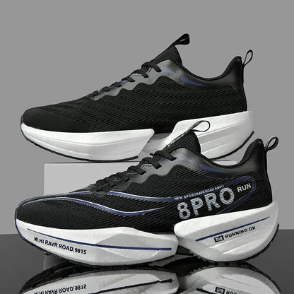 Men's Carbon Plate Sneakers Outdoor Soft Sole Mesh Sports Shoes Running Shoes Light Anti-Slip Casual Couple Tennis Shoes