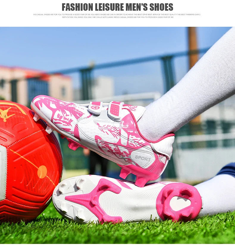Professional Football Shoes Kids Futsal Sneakers Outdoor Low-cut Soccer Shoes Boys Lightweight Non-slip Children's Sports Shoes