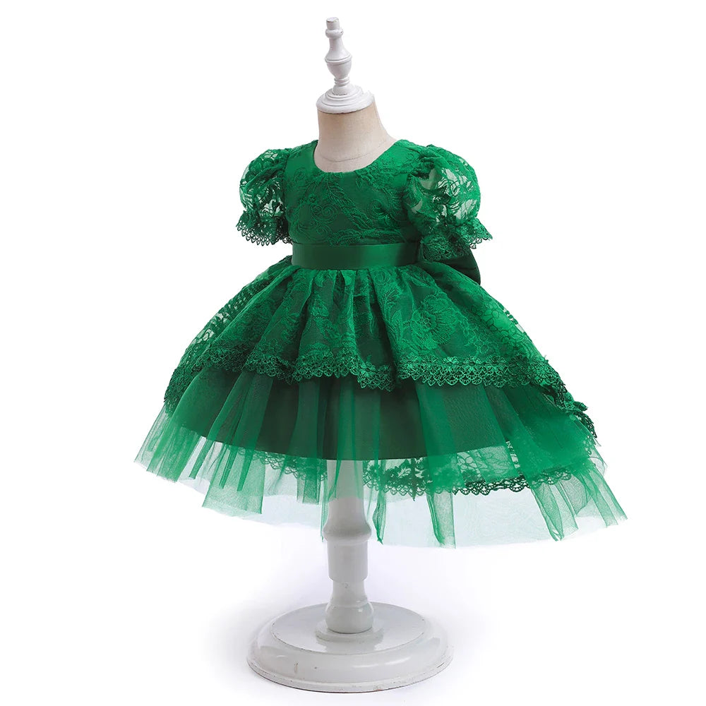 Summer Flower Bridesmaids Party Girls Dress Elegant Birthday Wedding Prom Princess Dresses Girl Pageant Baptism Evening Costumes