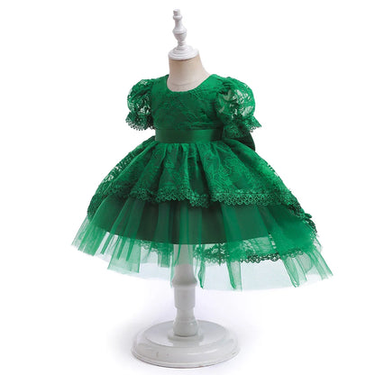 Summer Flower Bridesmaids Party Girls Dress Elegant Birthday Wedding Prom Princess Dresses Girl Pageant Baptism Evening Costumes