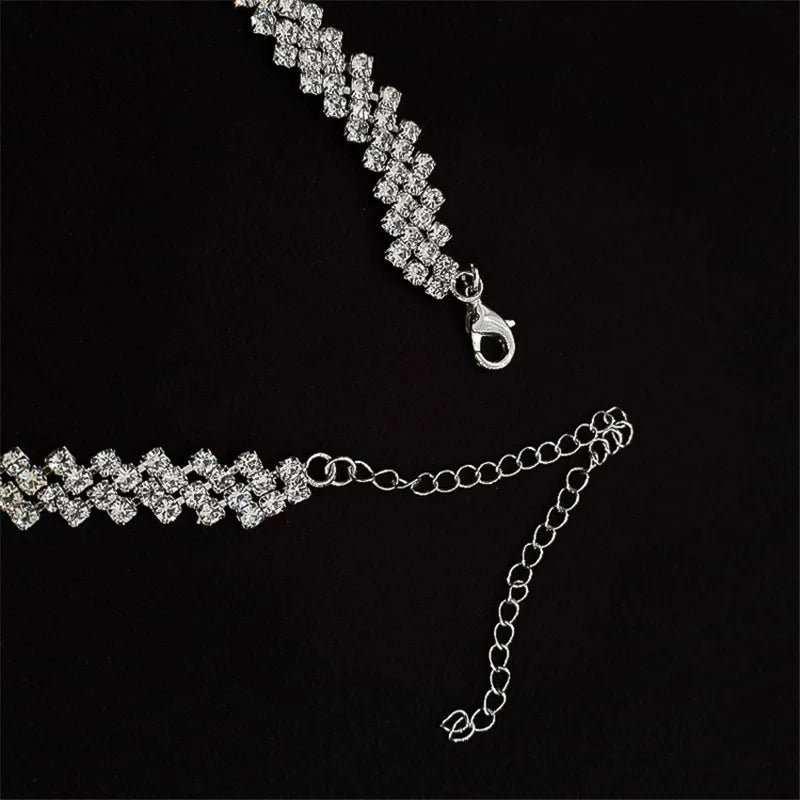 Heart Shape Pendant Necklaces Silver Color 5A Cubic Zirconia Minimalist Style Clavicle Chain Women And Girl Jewelry