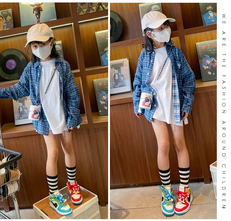 New Four Seasons Kids Single Sneaker Mandarin Ducks Basketball Sports Shoes Boys Girls Sneaker Board Shoes Children Casual Shoes
