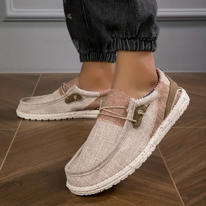 Men's Canvas Shoes Loafers Soft Comfortable Breathable Men's Casual Shoes Sneakers Vulcanized Shoes Flat Shoes Men Walking Shoes
