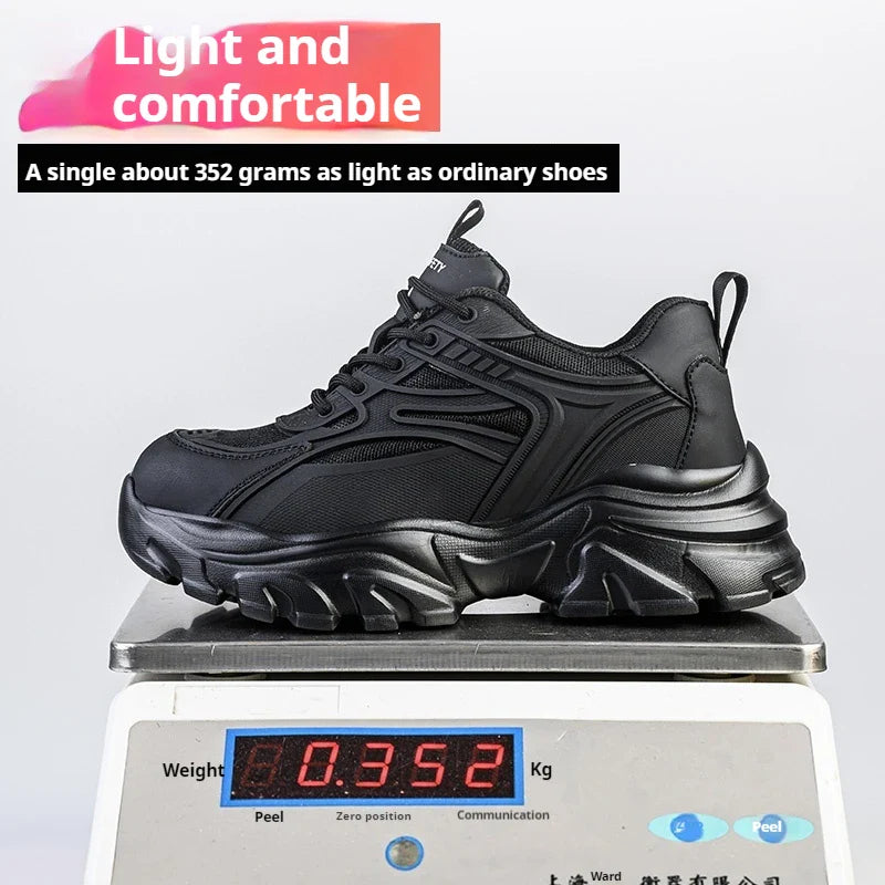 Indestructible Safety Shoes Women Work Sneakers Lightweight Security Boots Anti-smash Puncture-Proof Work Boots Steel Toe Shoes