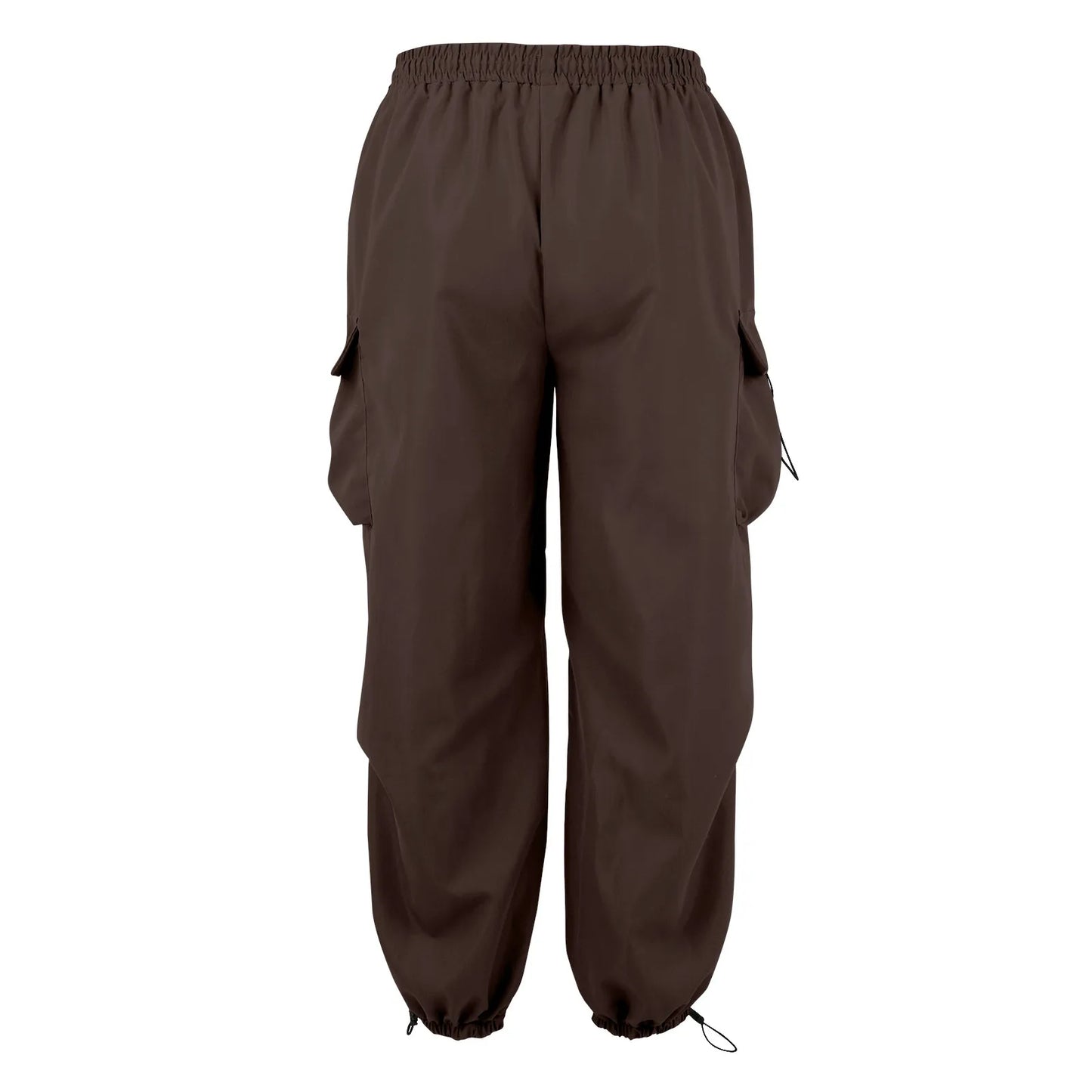 Cool Streetwear Versatile Quicky Drying Wide Leg Low Waist Drawstring Cargo Trousers Fashion Daily Casual Pockets Pants For Male