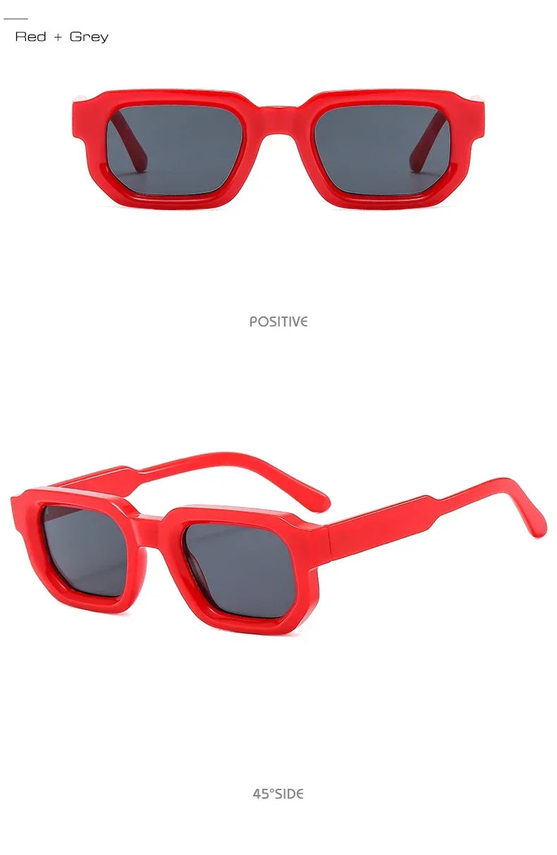 Fashion Blue Square Sunglasses For Women Men Retro Luxury Designer Clear Lens Sun Glasses Shades UV400 Eyeglasses
