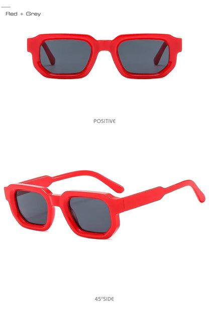 Fashion Blue Square Sunglasses For Women Men Retro Luxury Designer Clear Lens Sun Glasses Shades UV400 Eyeglasses