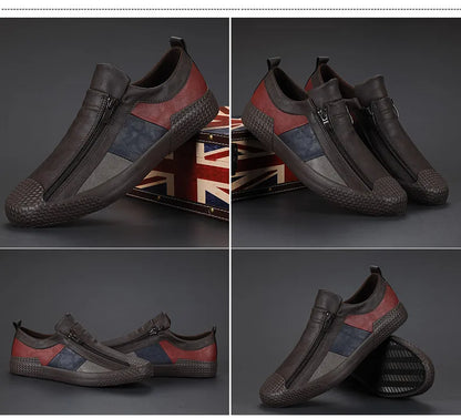 Handmade Leather Casual Shoes for Men Shoes Design Sneakers Man Comfortable Leather Shoes Men Loafers
