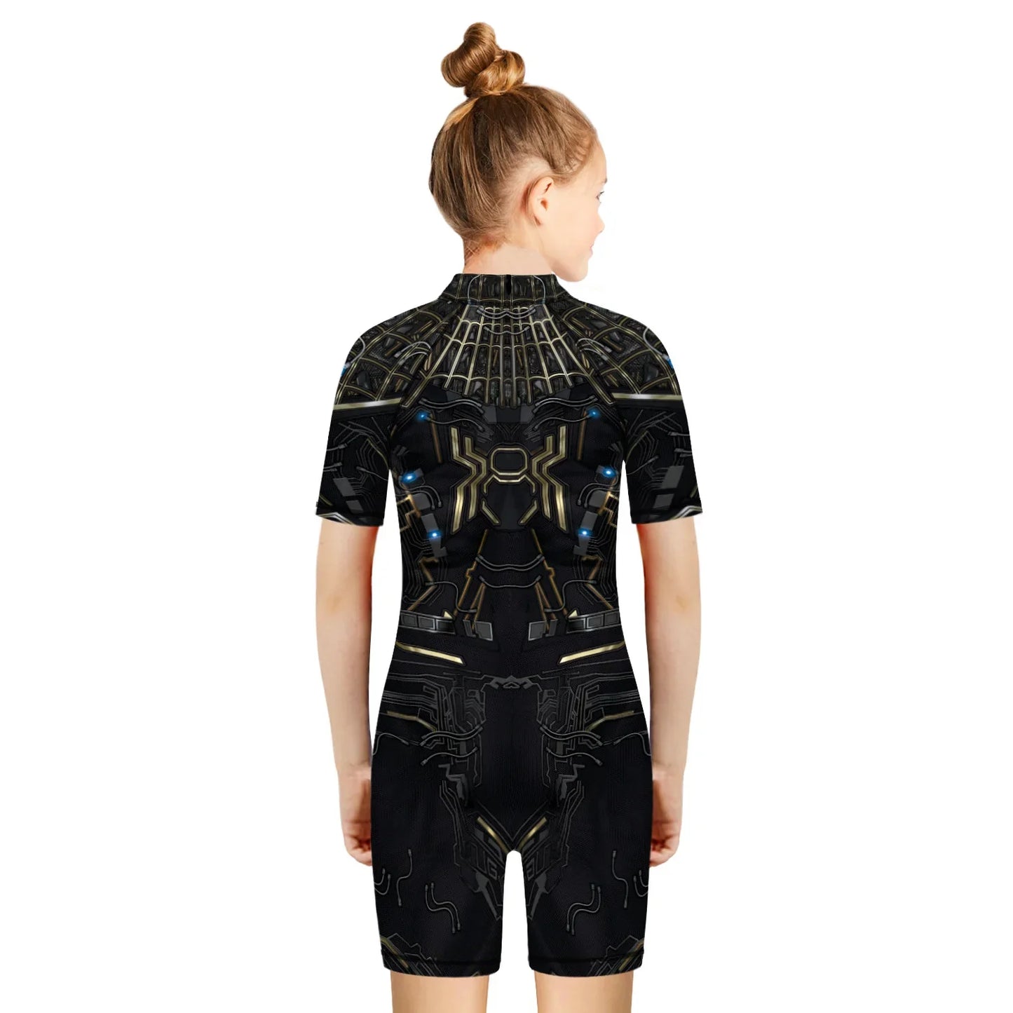 Children One Pieces Swimsuit Superhero 3D Print Playsuit Child Short Sleeve Swimwear Beach Bathing Suit Swim Wear For Boys Girls