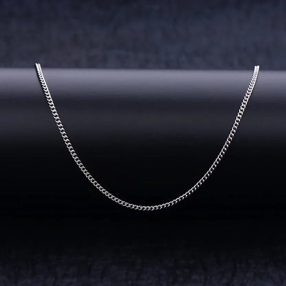 925 sterling silver 2MM 16-30Inches Side Chain Necklace Fit Pendant Fashion Gift For Men and Women Jewelry Accessories