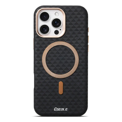 For Magsafe Magnetic Solid Color Triangle Pattern Phone Case for iPhone 17 Pro Max 15 13 14 16 Pro Max Bumper Back Cover