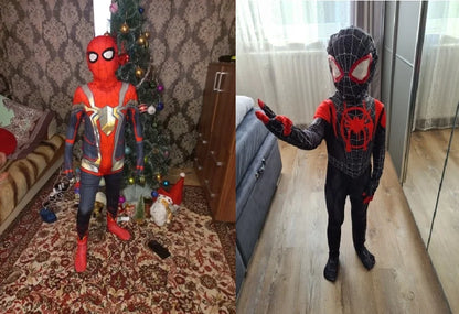 Superhero Spiderman Costume Bodysuit for Spandex Zentai Halloween Spider Man Cosplay Jumpsuit 3D Style