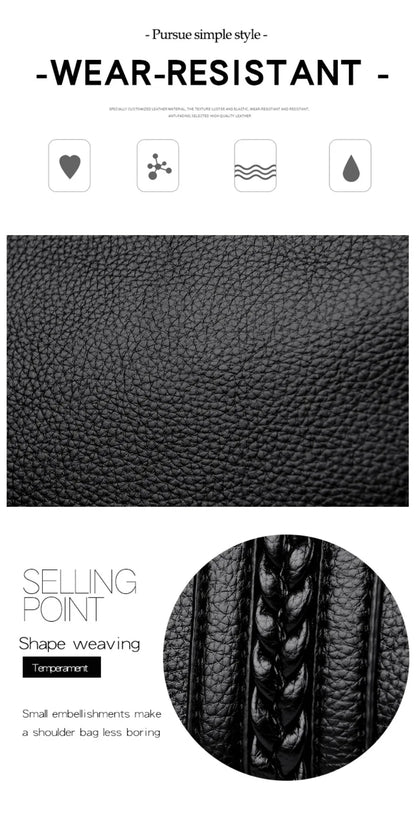 Genuine High Quality Soft Leather Women's Handbag Trend Designer Female Crossbody Bag Casual Shoulder Messenger Handbags 2024