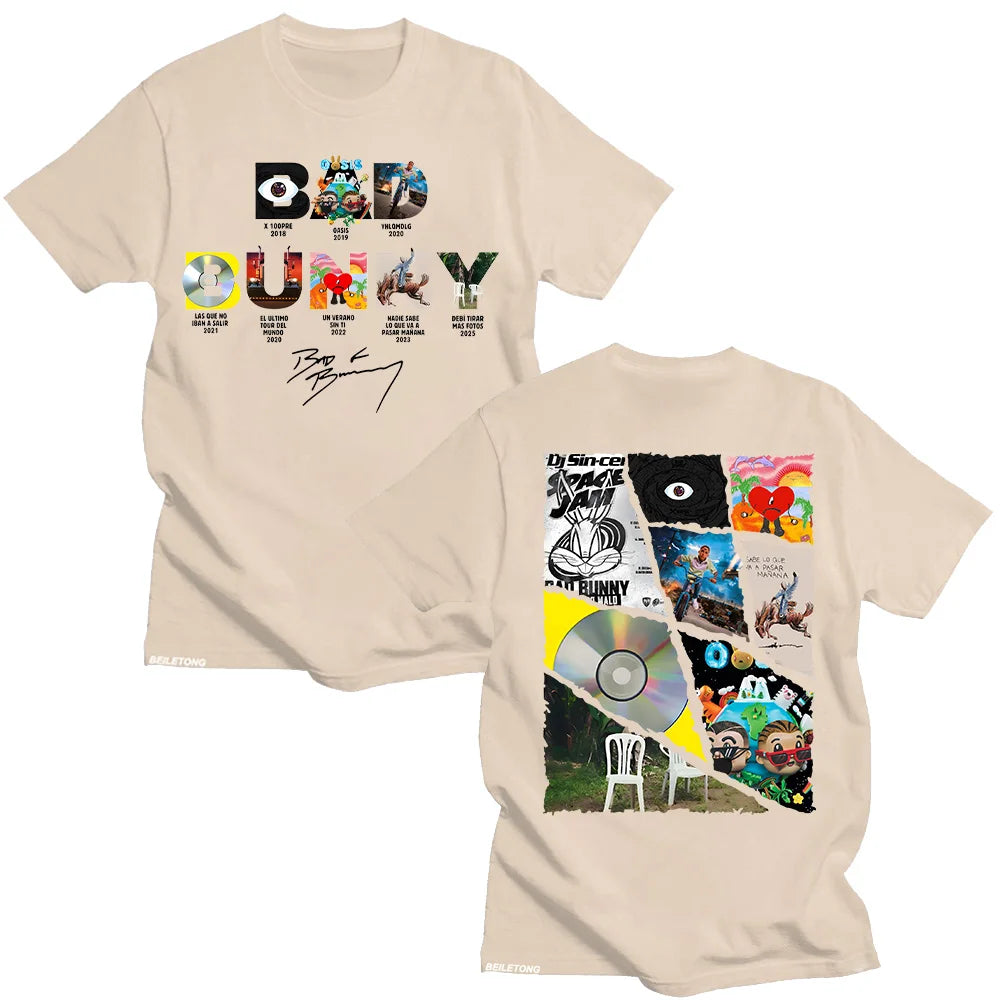Bad Bunny Fashion 2025 New Cotton Tshirts Vintage Funny Frog Debí Tirar Más Fotos Tees Women Men Design Aesthetic Top Y2K Trends