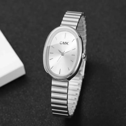 Fashion Oval Dial Women Watches Ultra-thin Strap Analog Quartz Wristwatch Girls Clock Reloj Mujer（Without Box）