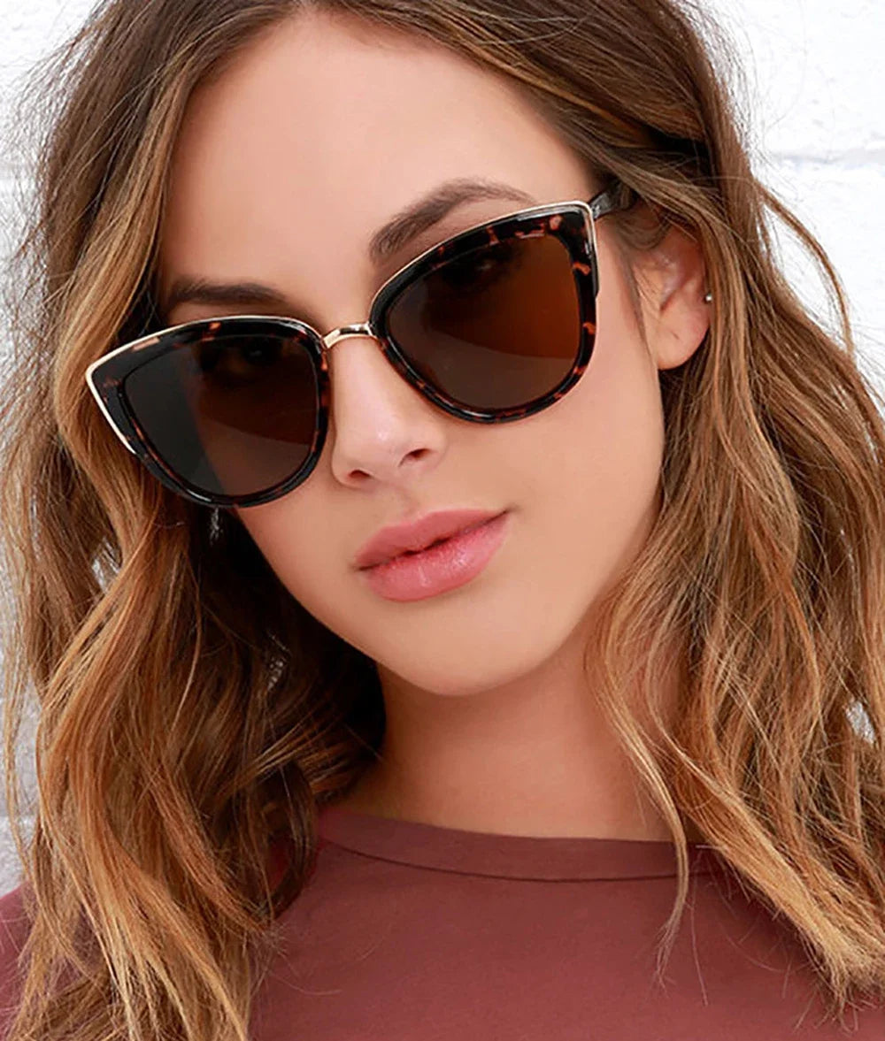 Retro Cateye Sunglasses for Women Polarized Vintage Classic Eyewear UV400 Protection