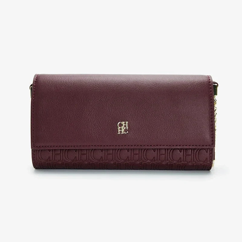 Bolsa de Ombro Feminina de Grife CH Elegante de Alta Qualidade com Estampa de Letras