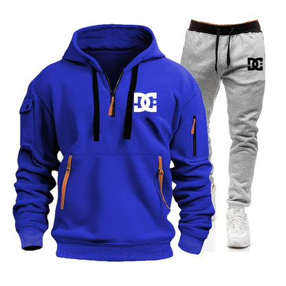 Men's hoodie sets for autumn and winter, featuring casual, fashionable, comfortable and personalized jogging suits and sport pan