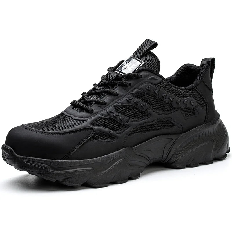 Safety Shoes Men, Lightweight Breathable Anti-Puncture Anti-Smash Non Slip Industrial Work Boots