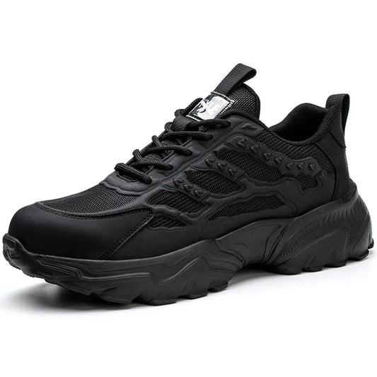 Safety Shoes Men, Lightweight Breathable Anti-Puncture Anti-Smash Non Slip Industrial Work Boots