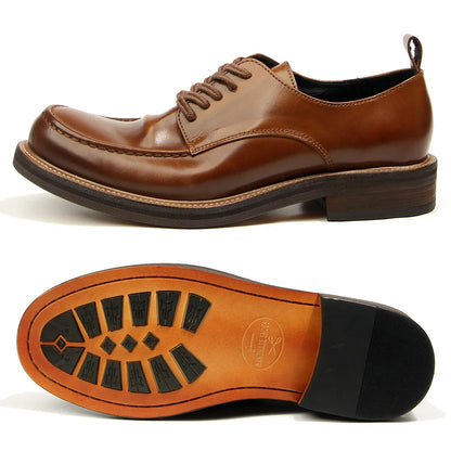 Business Men leather shoes Cow leather Men dress shoes handmade Men formal dress High quality Retro Oxford Shoes wear-resistant