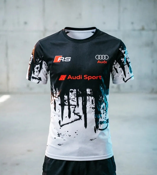 Summer Fashion Racing Motorcycle Pattern Printed Rider Short Sleeve T-shirt for Men and Women Adult Sports Top