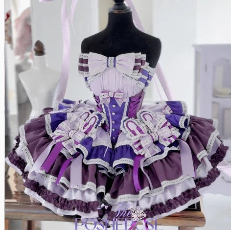 Girls Birthday Lolita Dress 2024 Spring and Summer Women's Tube Top Satin Bowknot Slim Pettiskirt Short Mini Party Dress