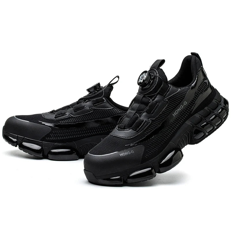 Men's Safety Shoes Air Cushion Protection Safety Boots Fashionable Casual Shoes Breathable Odor Protection Men's Work Shoes