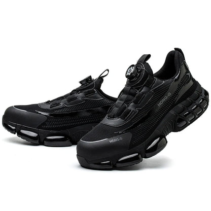 Men's Safety Shoes Air Cushion Protection Safety Boots Fashionable Casual Shoes Breathable Odor Protection Men's Work Shoes