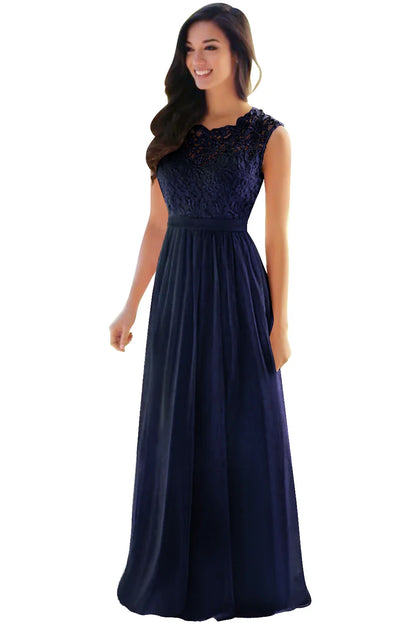 Classic Women Pink Bridesmaid Dresses Elegant Lace Chiffon A Line Illusion Back Maxi Formal Wedding Gust Gowns Formal Evening