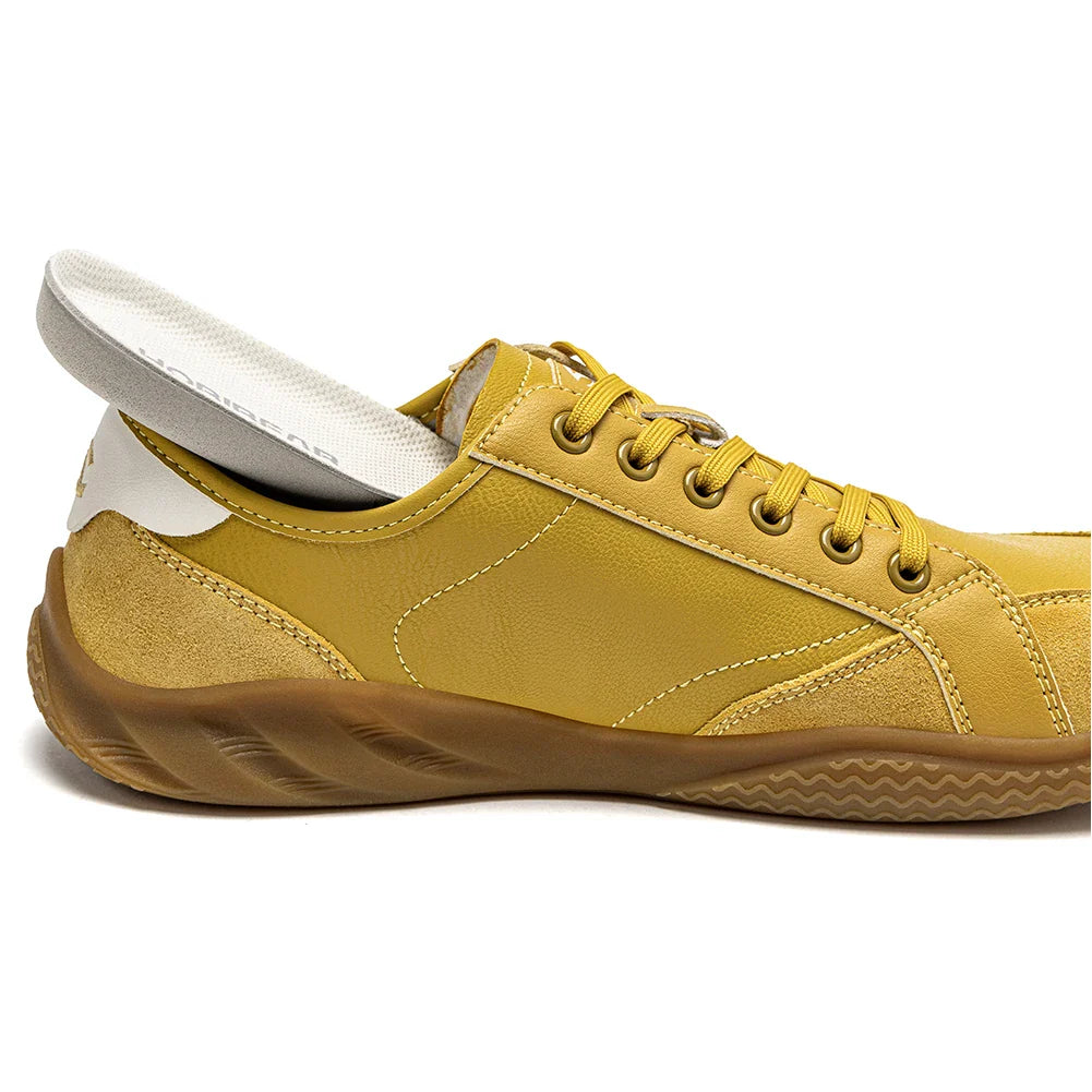 Women Men Barefoot Shoes Wide Toe Box Lightweight Sneakers Casual Color-Blocking Artificial Leather Walking Shoes