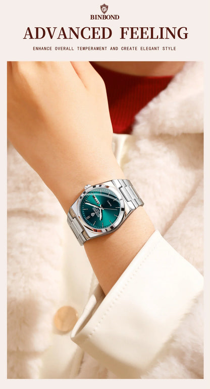 103 Business Women's Quartz Watch Waterproof Double Calendar Night Light Non Mechanical Ultra Thin Women's Quartz Watch